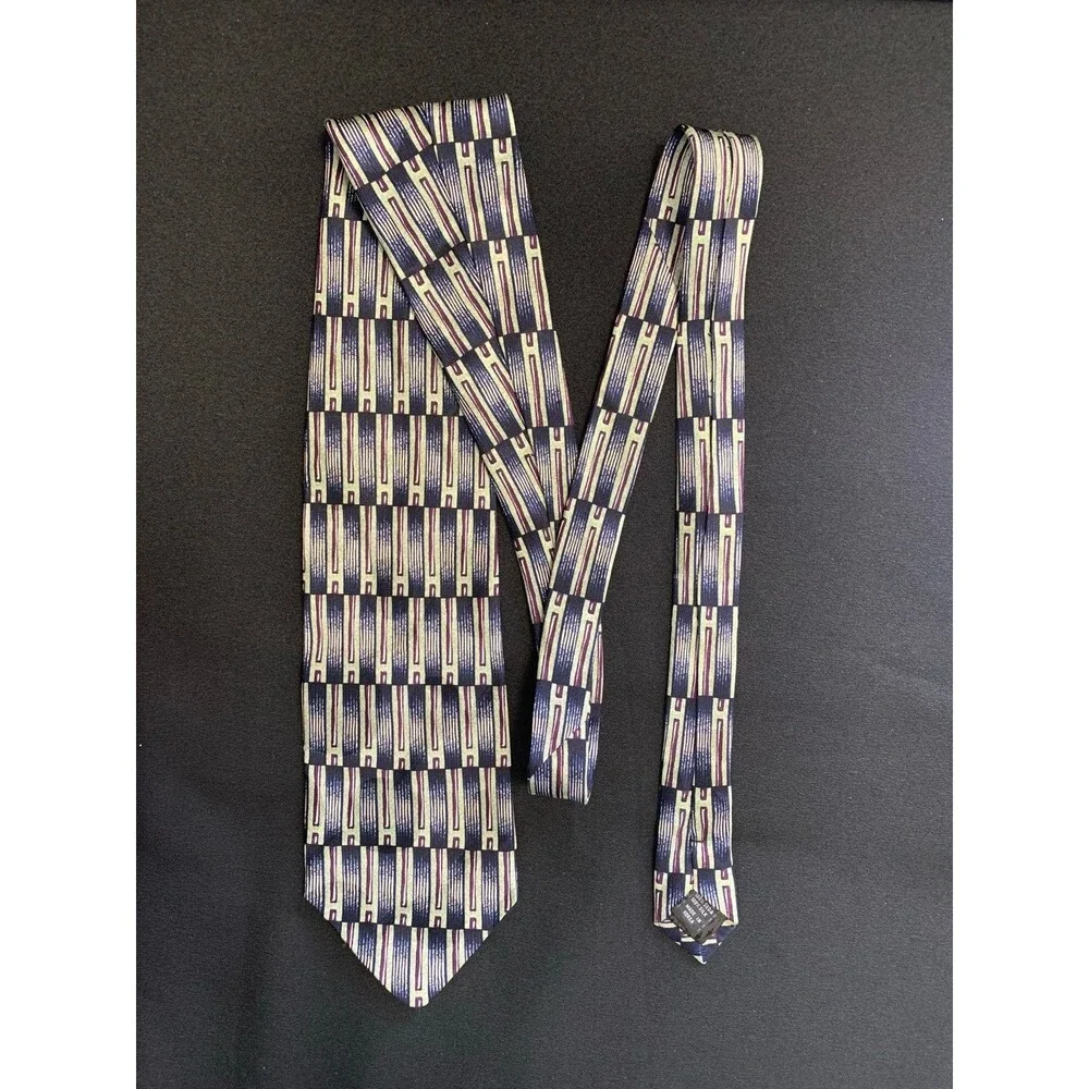 Vtg 90s Ottimo Uomo Silk Neck Tie Men Designer Green Purple Abstract Art Deco